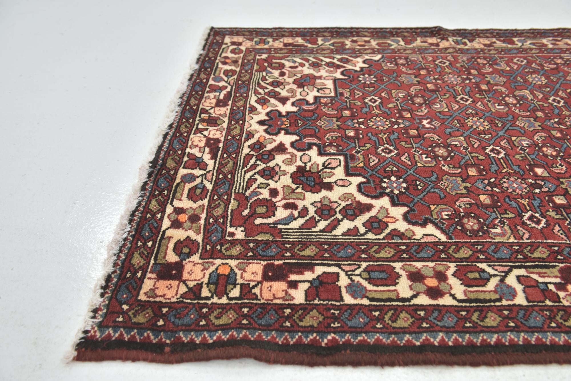115cm x 310cm anudado a mano Hossainabad Alfombra Persa Lana Pasillera