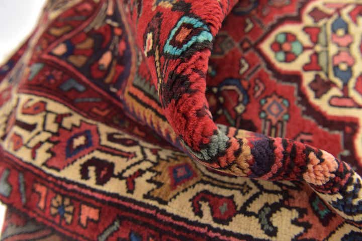 4' 2 x 10' 7 Hand Knotted Hossainabad Persian Wool Runner Rug