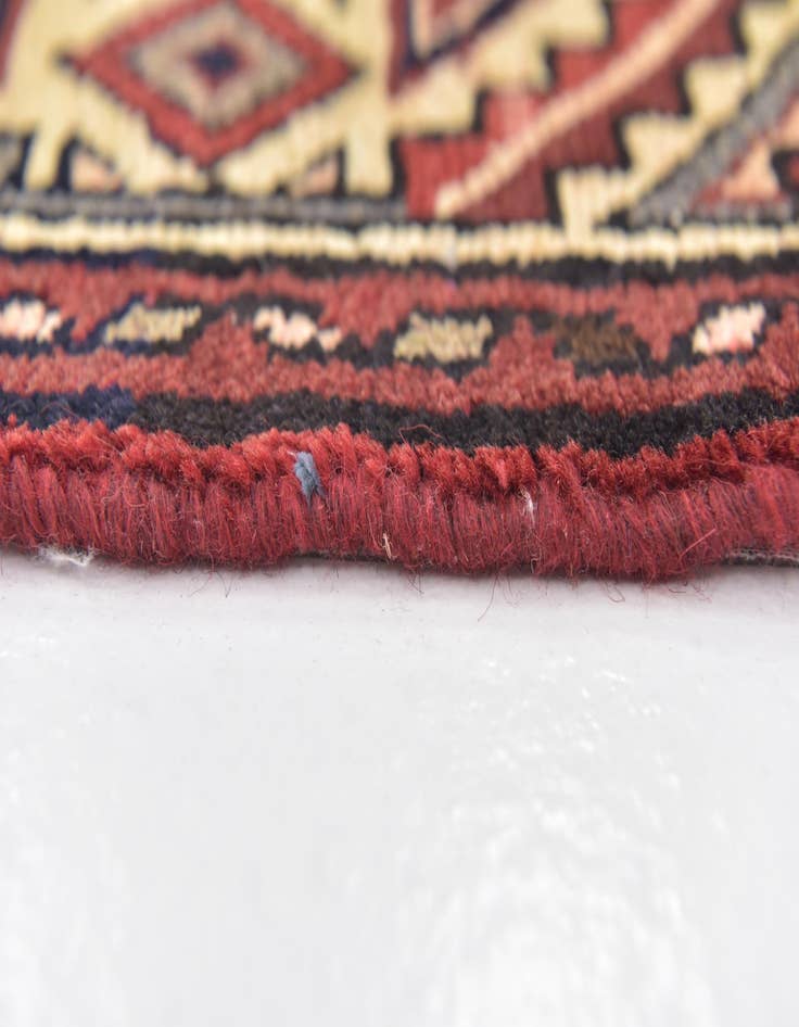 Detail image of 3' 9 x 10' 5  Hand Knotted Hossainabad Persian Wool Runner Rug