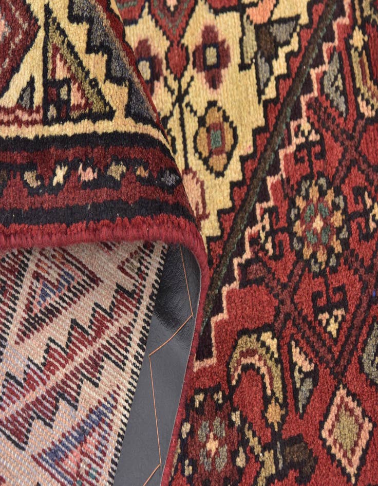 Detail image of 3' 9 x 10' 5  Hand Knotted Hossainabad Persian Wool Runner Rug