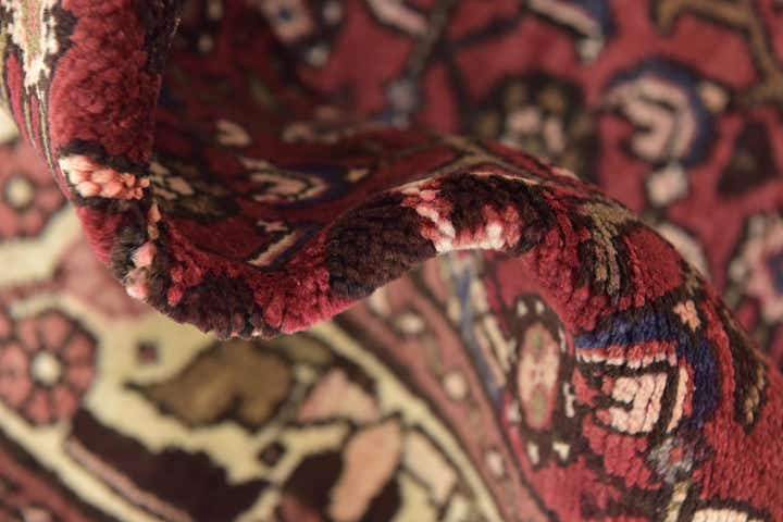 3' 9 x 10' 4 Hand Knotted Hossainabad Persian Wool Runner Rug