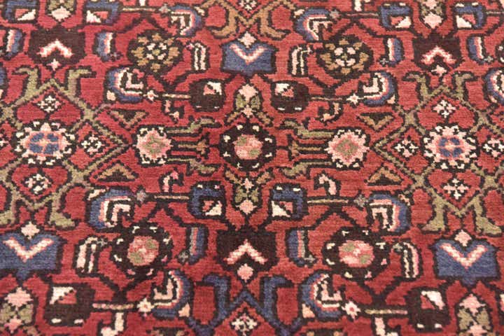 3' 9 x 10' 4 Hand Knotted Hossainabad Persian Wool Runner Rug