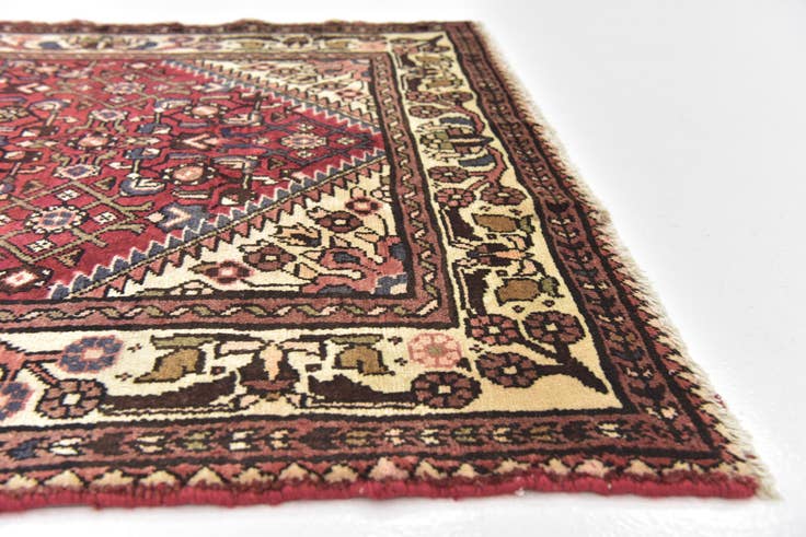 Detail image of 3' 9 x 10' 4 Hand Knotted Hossainabad Persian Wool Runner Rug