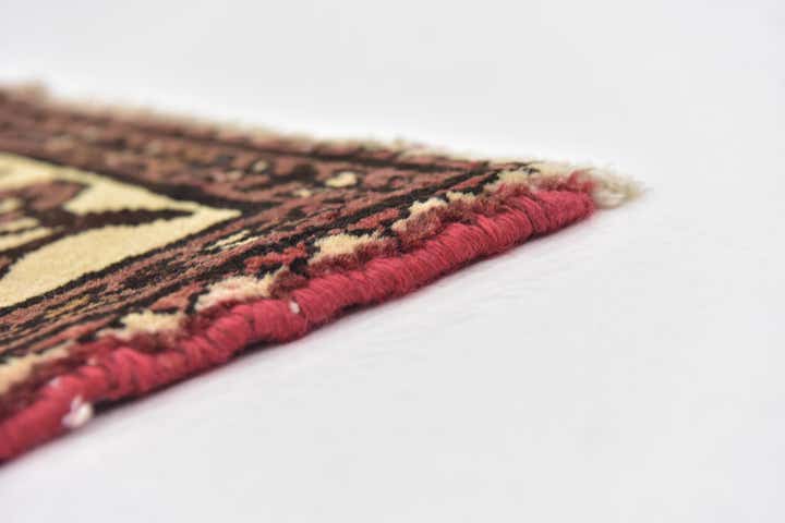 3' 9 x 10' 4 Hand Knotted Hossainabad Persian Wool Runner Rug