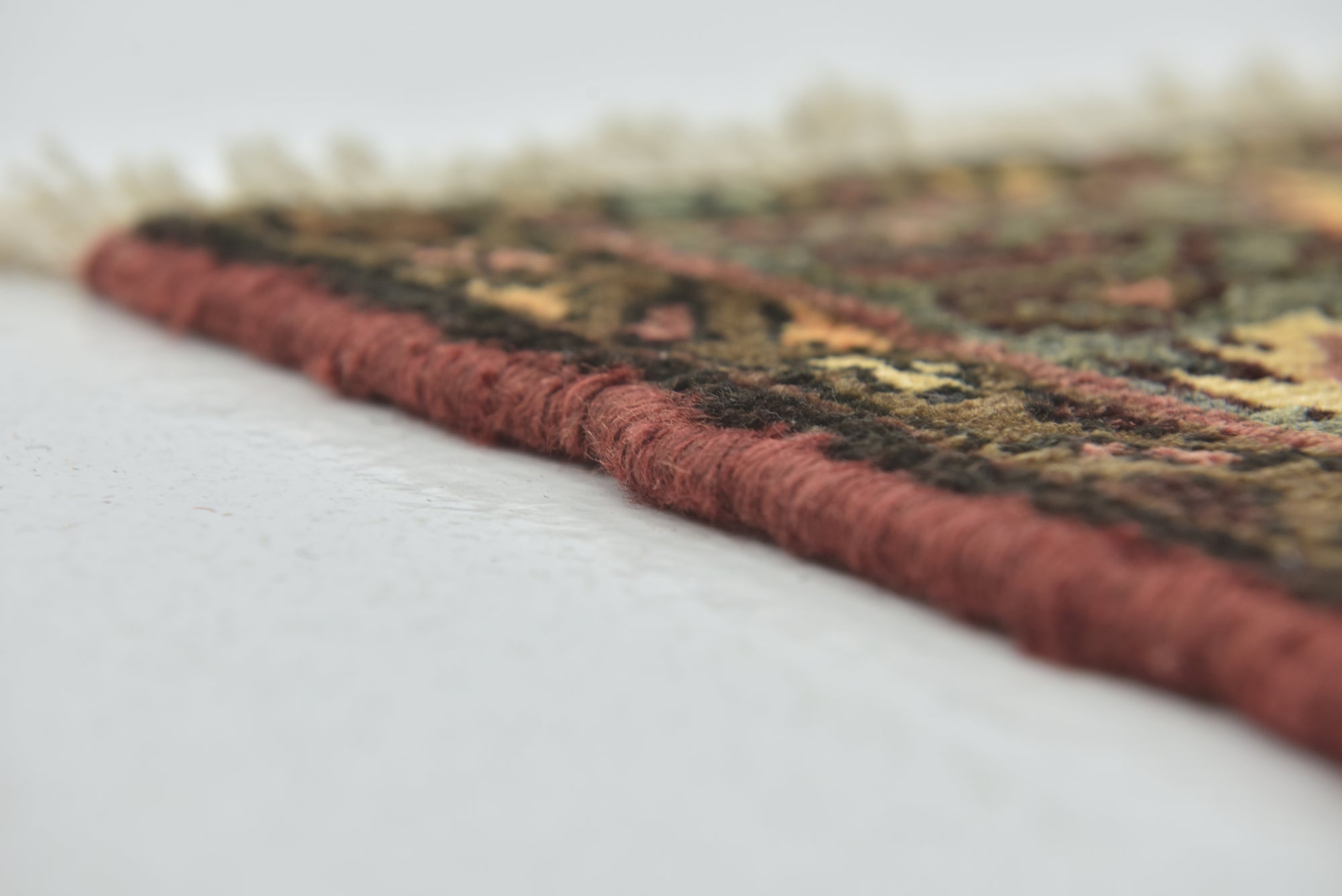 105cm x 295cm Hand Knotted Hossainabad Persian Wool Runner Rug