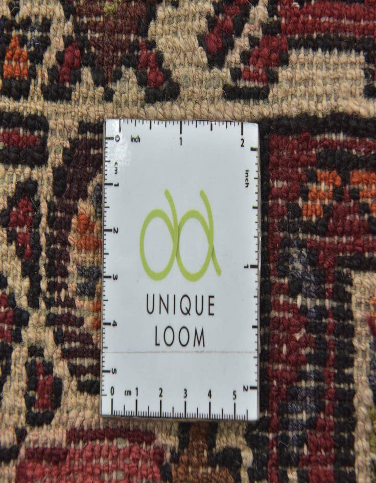 Detail image of 3' 10 x 9' 9  Hand Knotted Hossainabad Persian Wool Runner Rug