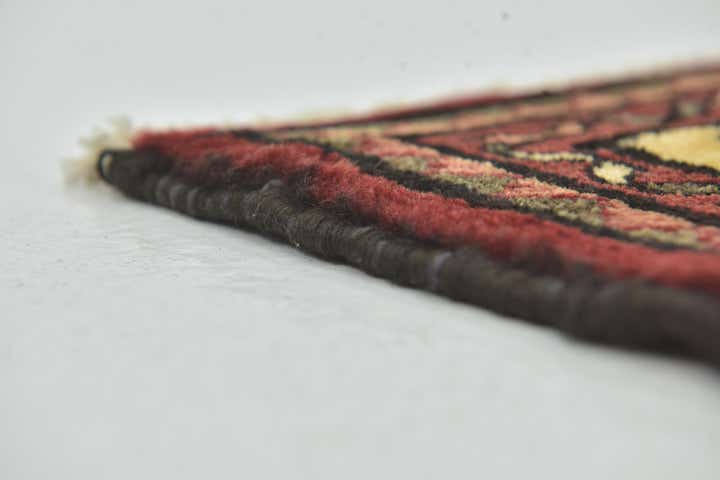 3' 10 x 9' 9 Hand Knotted Hossainabad Persian Wool Runner Rug