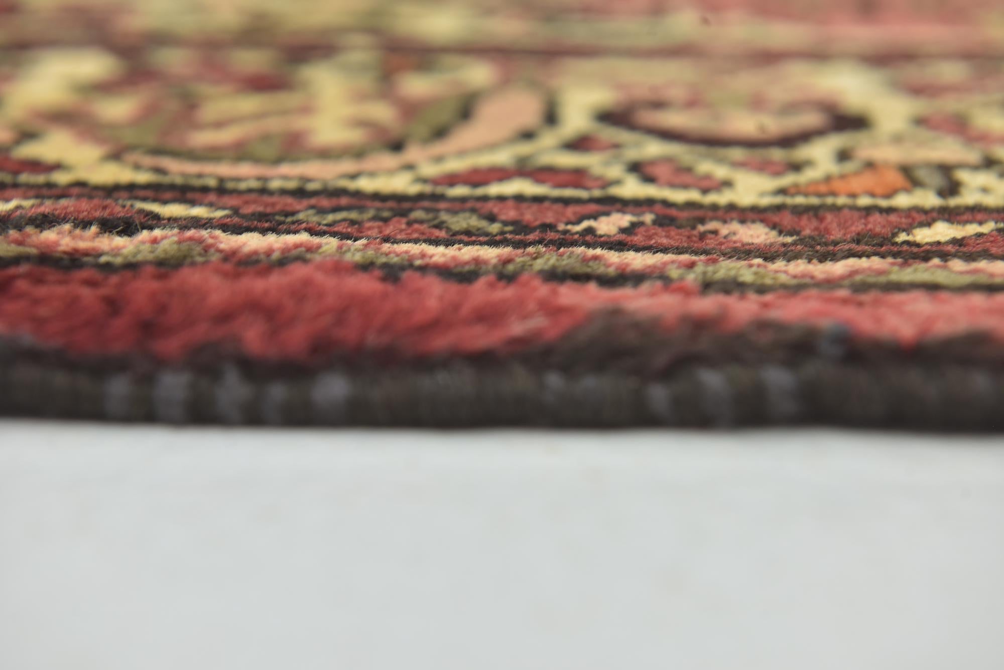 3' 10 x 9' 9 Hand Knotted Hossainabad Persian Wool Runner Rug