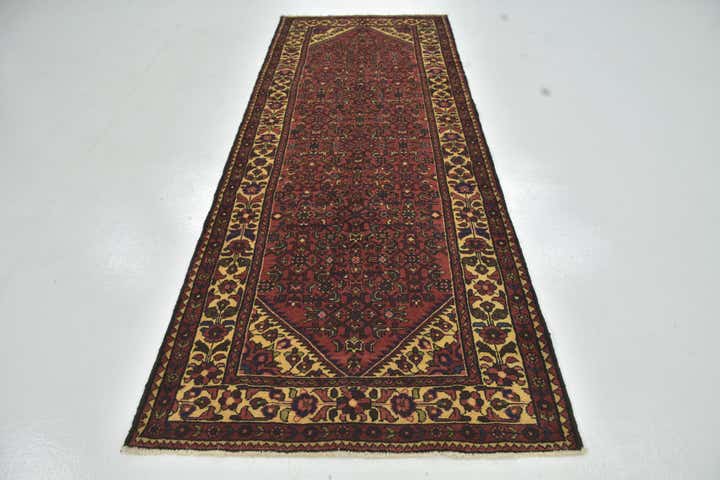 3' 10 x 10' 2 Hand Knotted Hossainabad Persian Wool Runner Rug