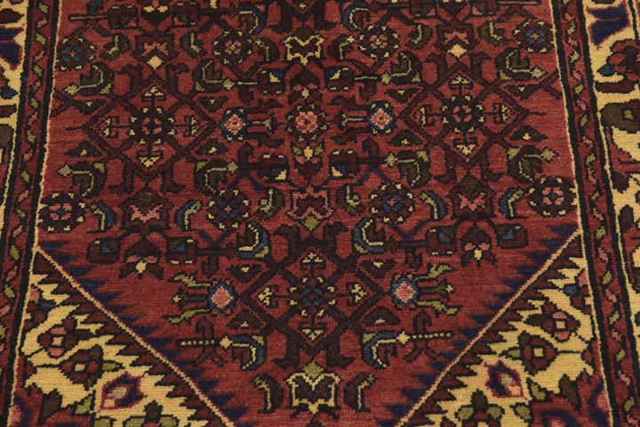 3' 10 x 10' 2 Hand Knotted Hossainabad Persian Wool Runner Rug