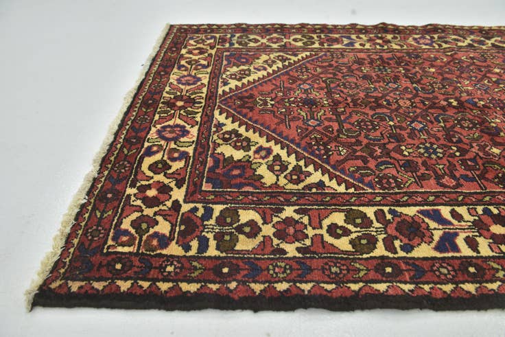 Detail image of 3' 10 x 10' 2 Hand Knotted Hossainabad Persian Wool Runner Rug