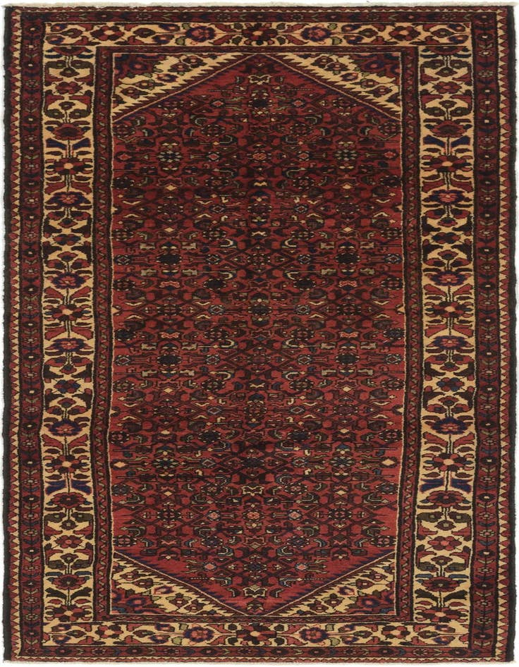 Detail image of 3' 10 x 10' 2 Hand Knotted Hossainabad Persian Wool Runner Rug