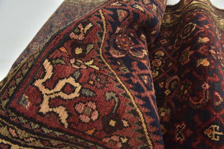 3' 10 x 10' 4 Hand Knotted Hossainabad Persian Wool Runner Rug