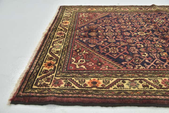 3' 10 x 10' 4 Hand Knotted Hossainabad Persian Wool Runner Rug