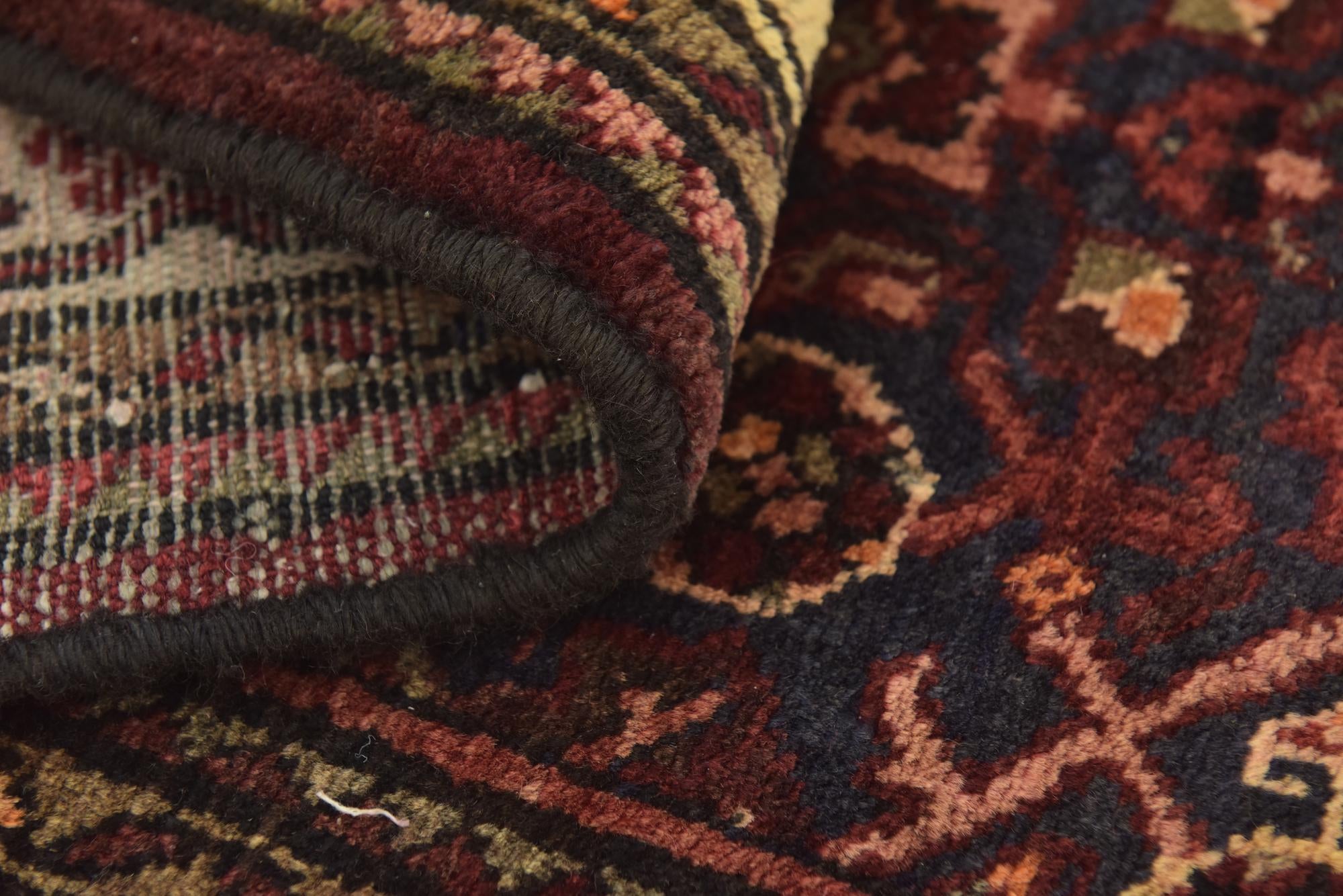 3' 10 x 10' 4 Hand Knotted Hossainabad Persian Wool Runner Rug