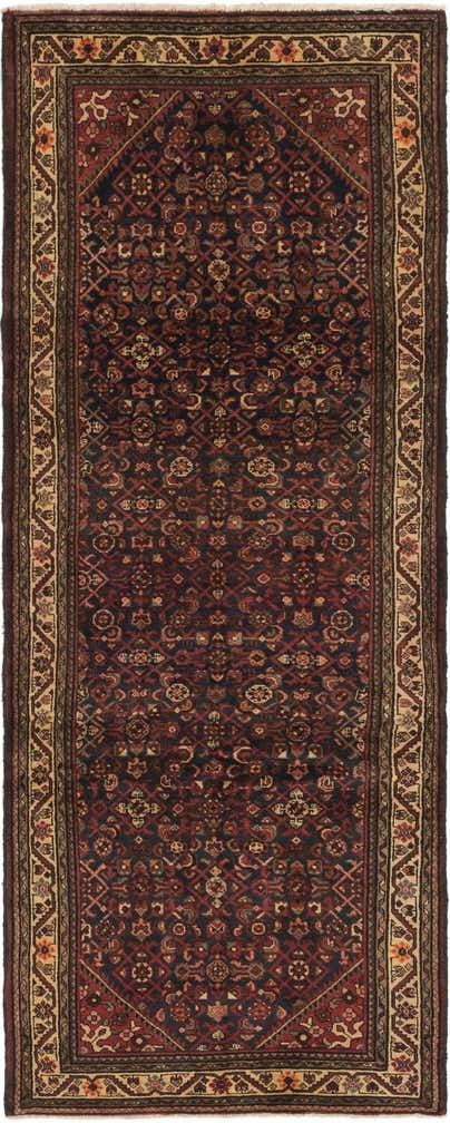 3' 10 x 10' 4 Hand Knotted Hossainabad Persian Wool Runner Rug
