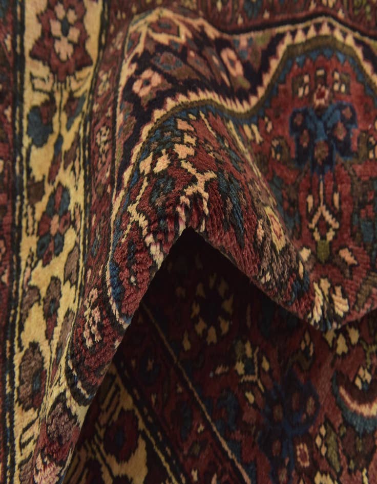 Detail image of 3' 10 x 10' 6  Hand Knotted Hossainabad Persian Wool Runner Rug