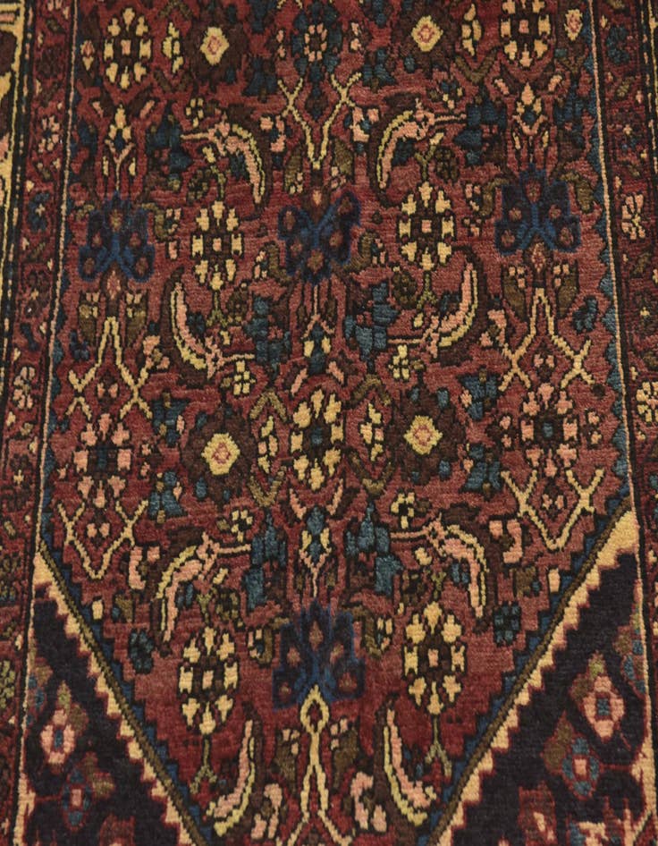 Detail image of 3' 10 x 10' 6  Hand Knotted Hossainabad Persian Wool Runner Rug
