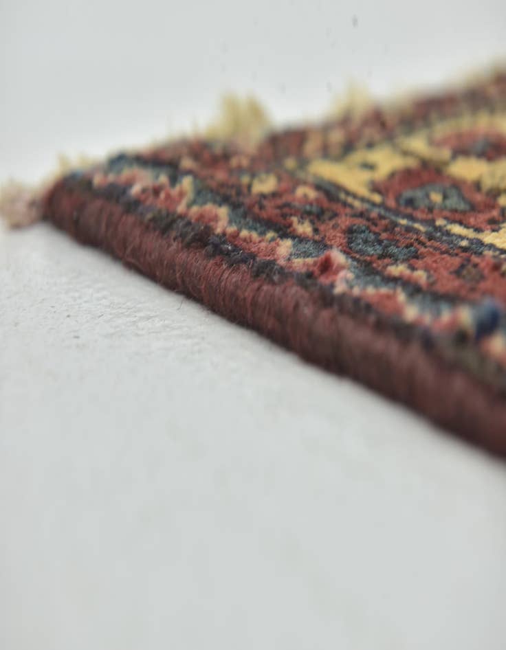 Detail image of 3' 10 x 10' 6  Hand Knotted Hossainabad Persian Wool Runner Rug