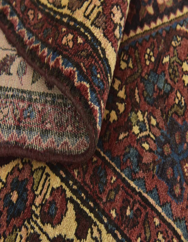 Detail image of 3' 10 x 10' 6  Hand Knotted Hossainabad Persian Wool Runner Rug