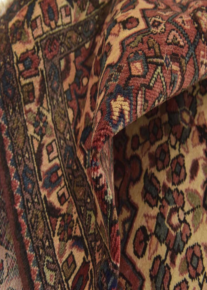 3' 9 x 10' 4 Hand Knotted Hossainabad Persian Wool Runner Rug