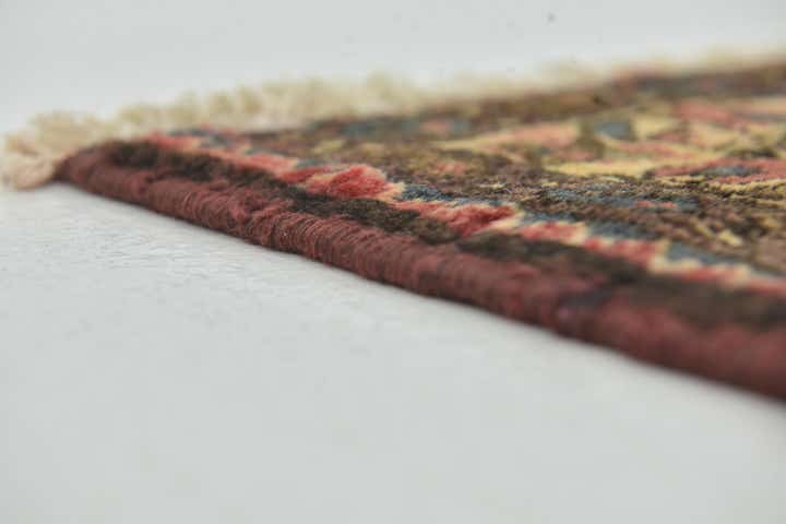 3' 9 x 10' 4 Hand Knotted Hossainabad Persian Wool Runner Rug