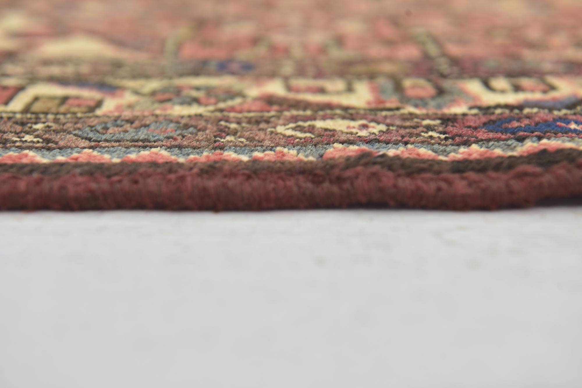 3' 9 x 10' 4 Hand Knotted Hossainabad Persian Wool Runner Rug