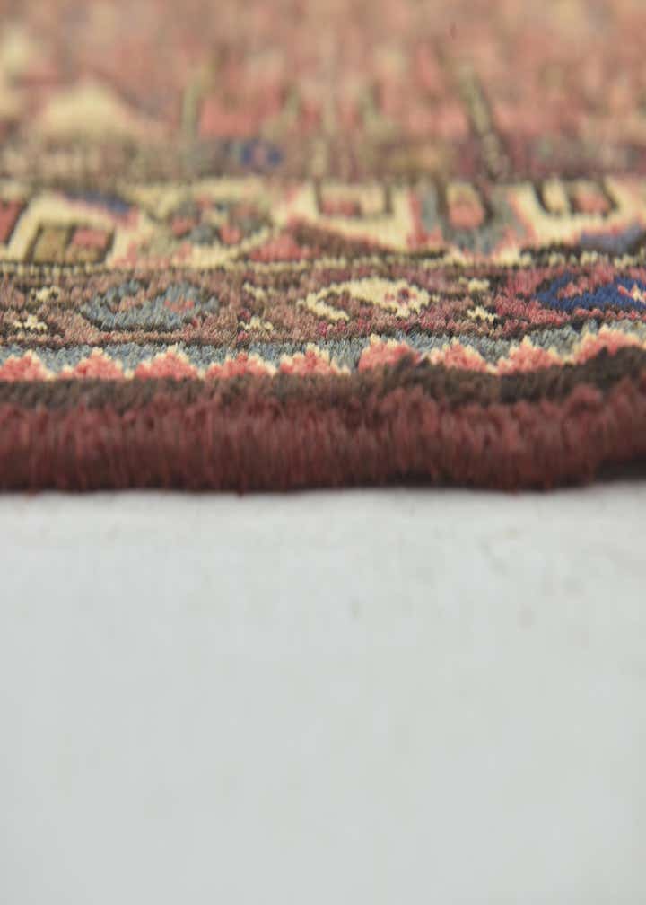 3' 9 x 10' 4 Hand Knotted Hossainabad Persian Wool Runner Rug