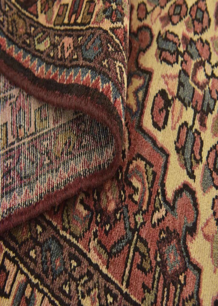 3' 9 x 10' 4 Hand Knotted Hossainabad Persian Wool Runner Rug