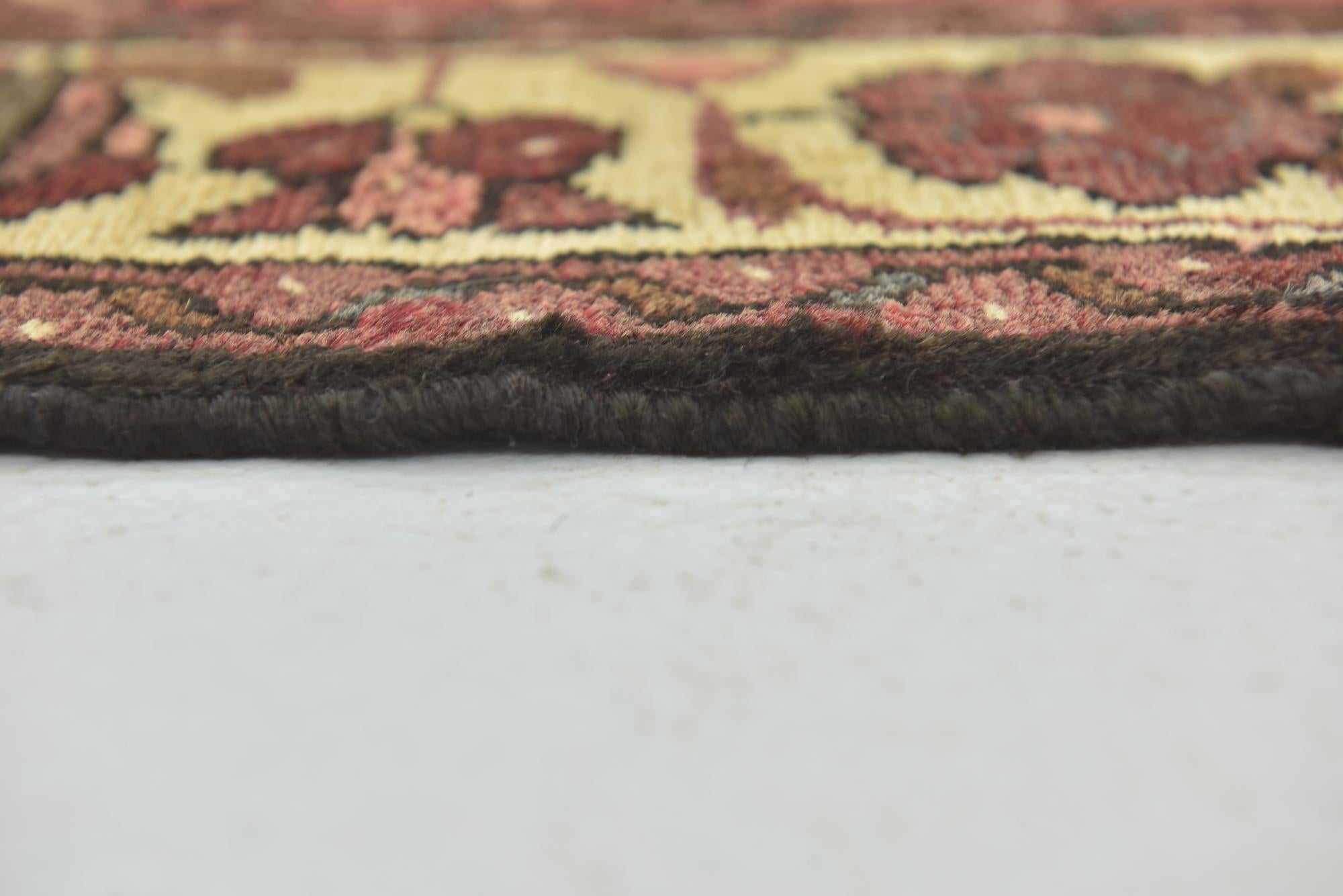 3' 7 x 10' 4 Hand Knotted Hossainabad Persian Wool Runner Rug
