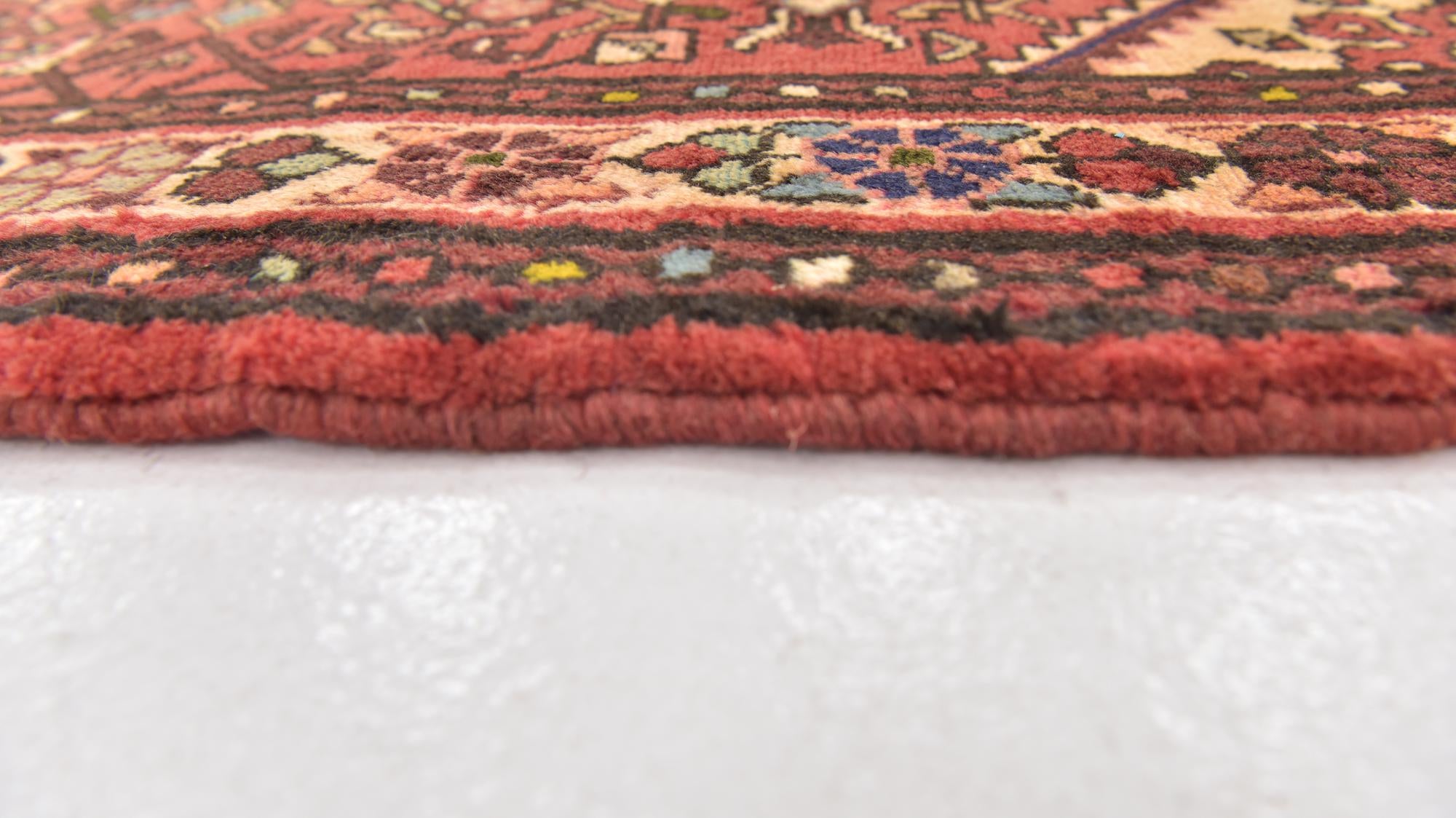 3' 6 x 10' 2 Hand Knotted Hossainabad Persian Wool Runner Rug