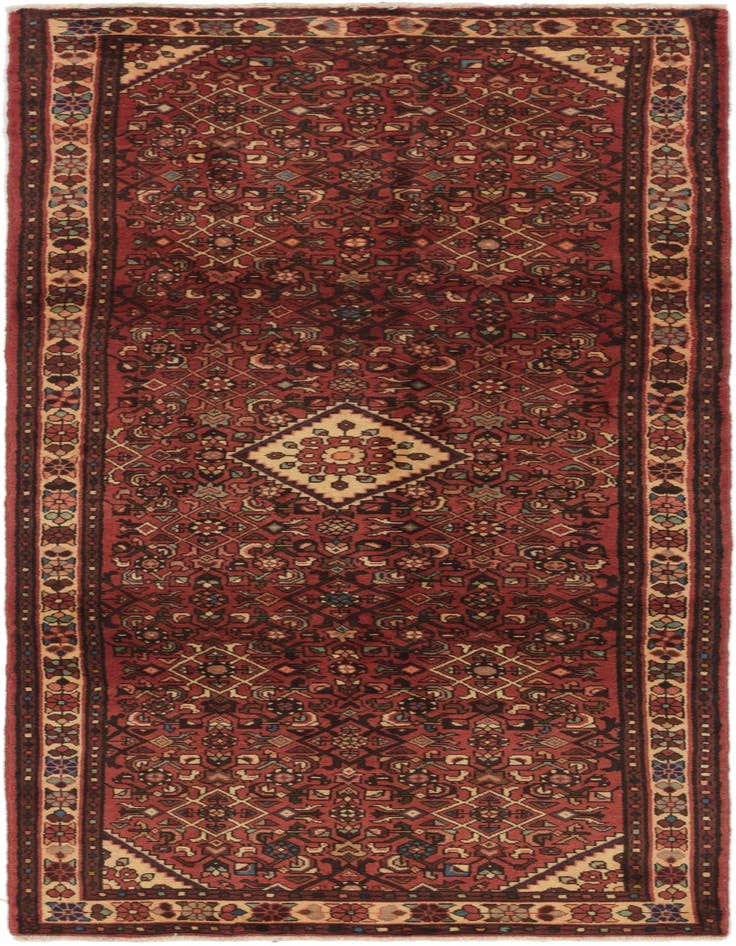 Detail image of 3' 6 x 10' 2 Hand Knotted Hossainabad Persian Wool Runner Rug