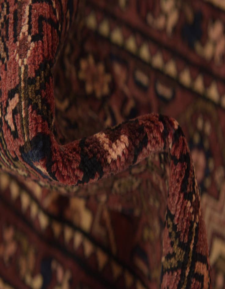 Detail image of 3' 6 x 10' 4  Hand Knotted Hossainabad Persian Wool Runner Rug