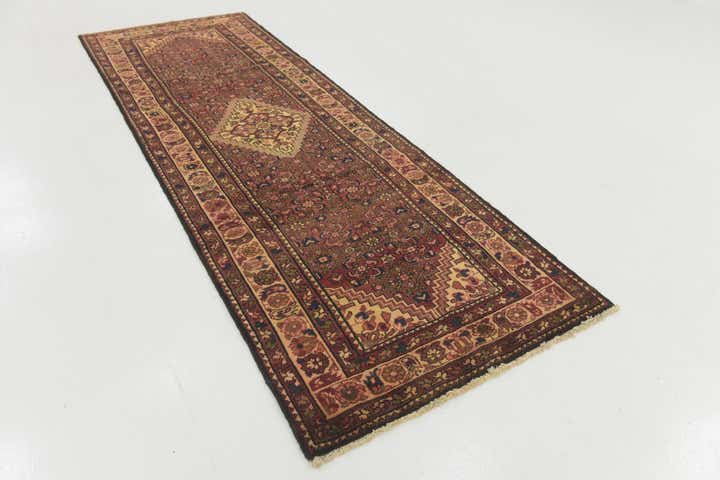 105cm x 315cm anudado a mano Hossainabad Alfombra Persa Lana Pasillera