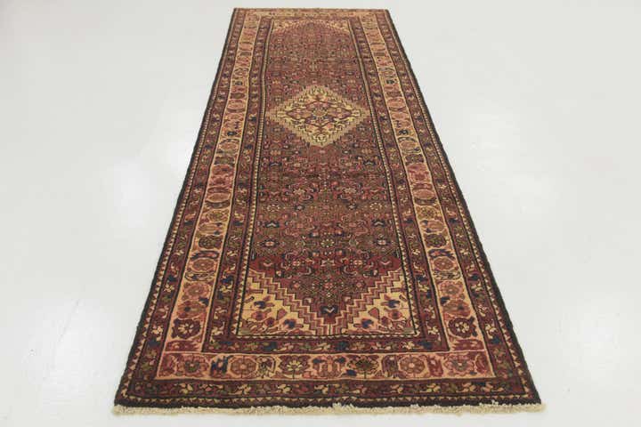 105cm x 315cm anudado a mano Hossainabad Alfombra Persa Lana Pasillera