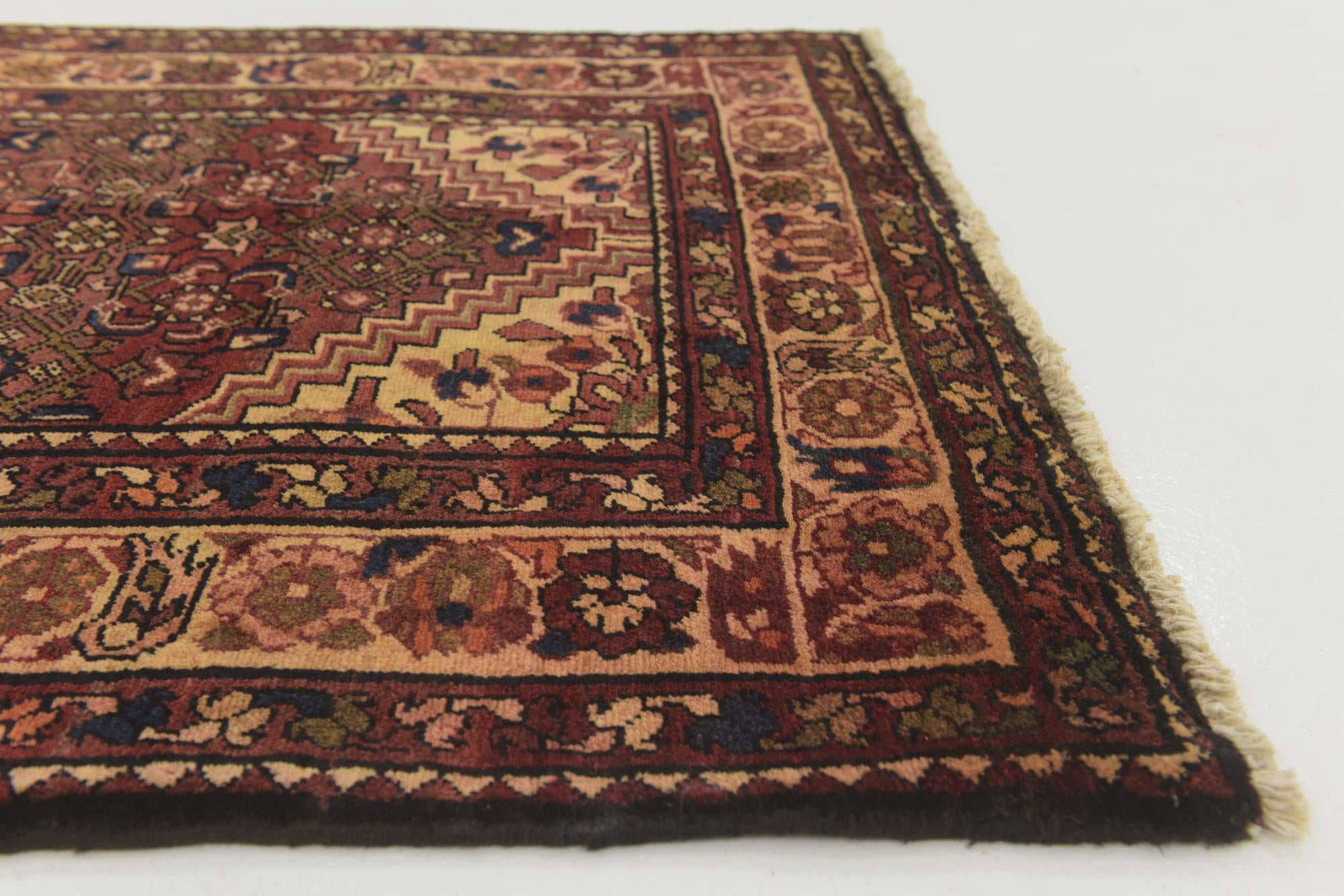 105cm x 315cm anudado a mano Hossainabad Alfombra Persa Lana Pasillera