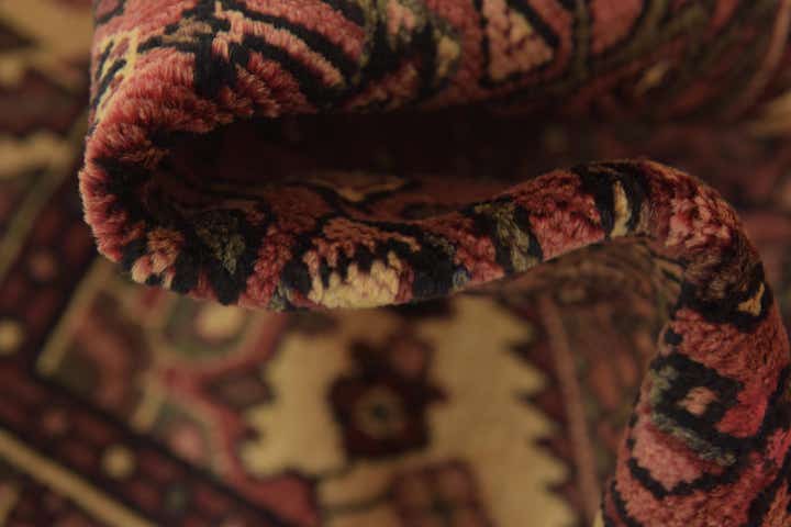 3' 10 x 10' 7 Hand Knotted Hossainabad Persian Wool Runner Rug