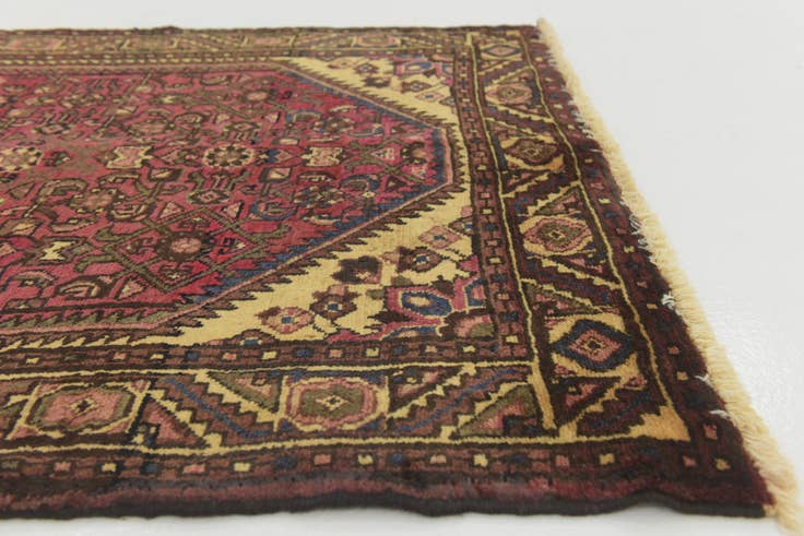 Detail image of 3' 10 x 10' 7 Hand Knotted Hossainabad Persian Wool Runner Rug