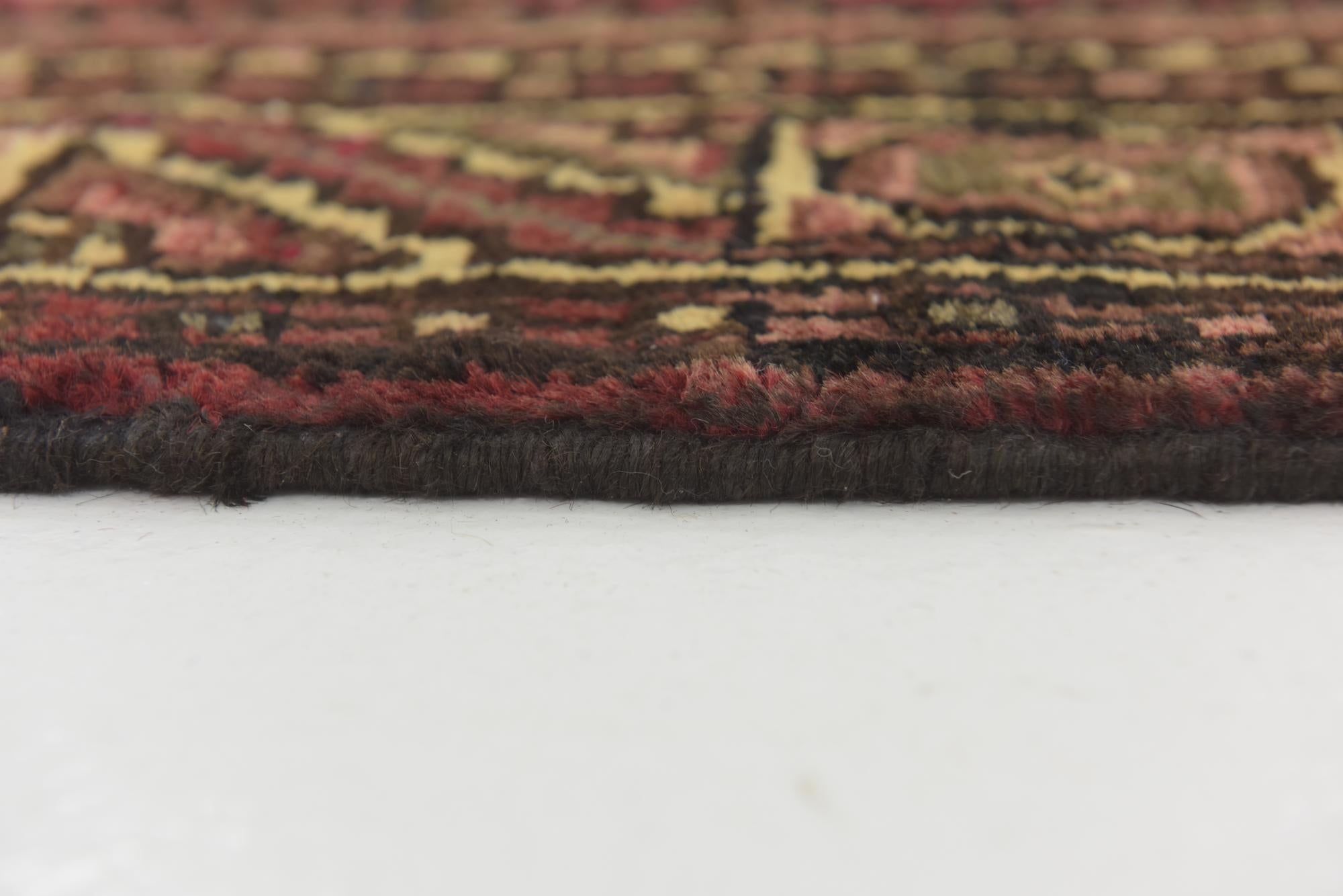 3' 10 x 10' 7 Hand Knotted Hossainabad Persian Wool Runner Rug