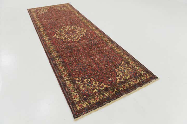 110cm x 320cm anudado a mano Hossainabad Alfombra Persa Lana Pasillera