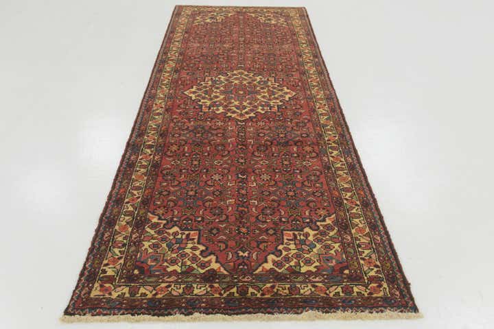 110cm x 320cm anudado a mano Hossainabad Alfombra Persa Lana Pasillera