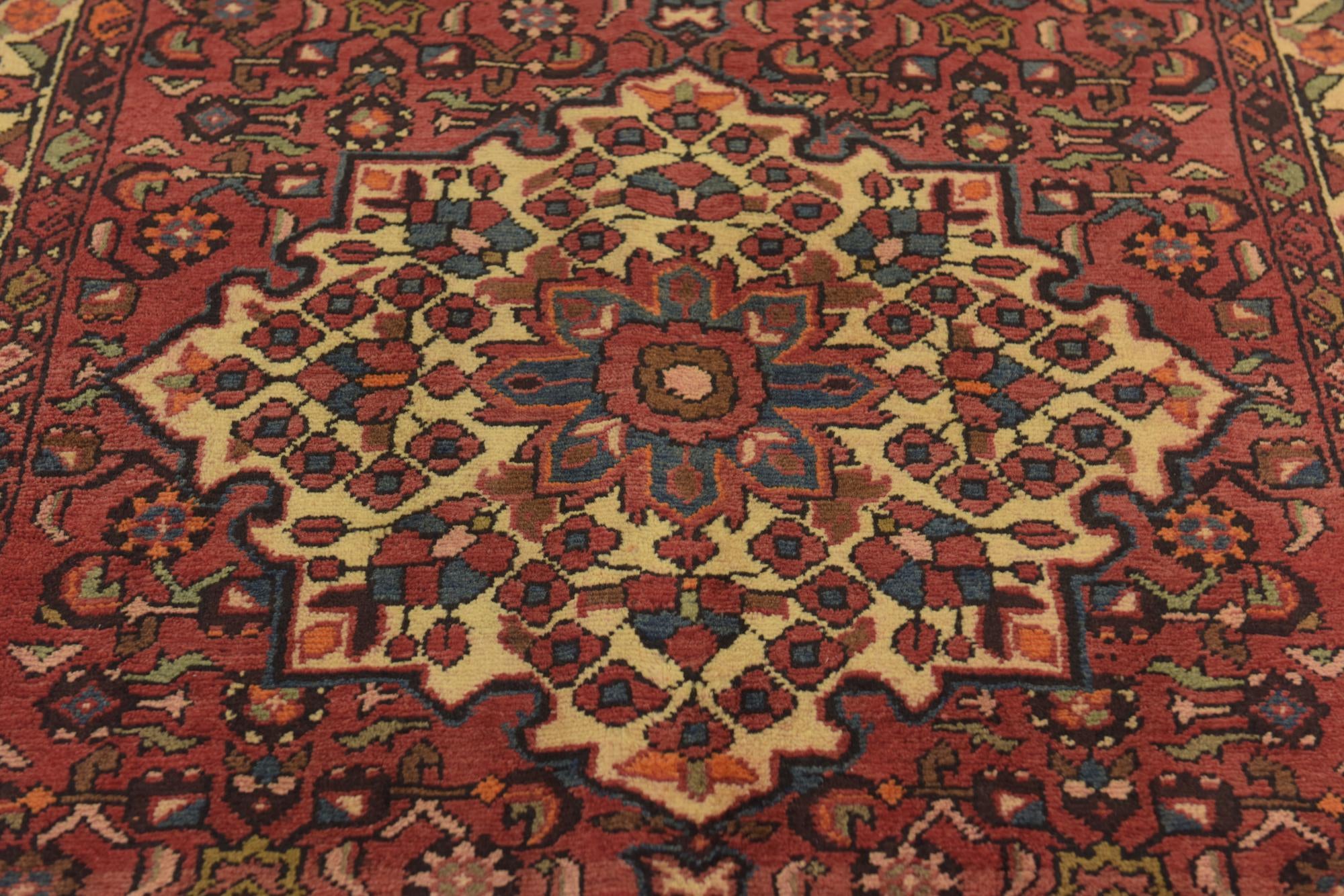 110cm x 320cm anudado a mano Hossainabad Alfombra Persa Lana Pasillera