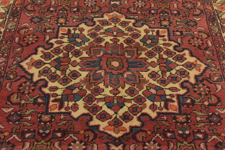 Detail image of 110cm x 320cm anudado a mano Hossainabad Alfombra Persa Lana Pasillera