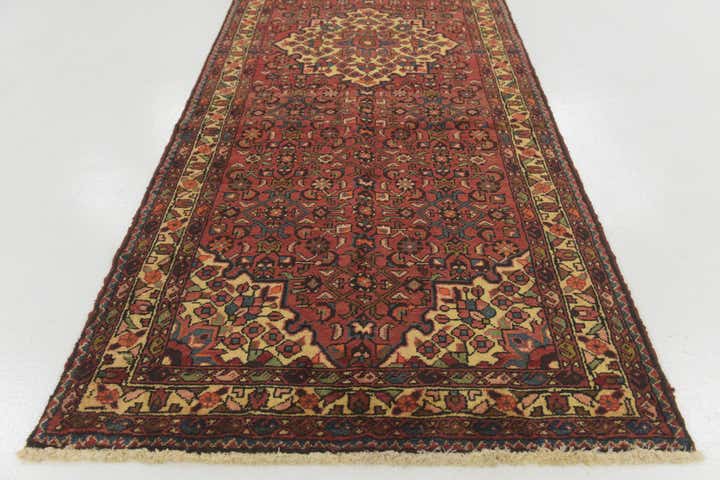 110cm x 320cm anudado a mano Hossainabad Alfombra Persa Lana Pasillera