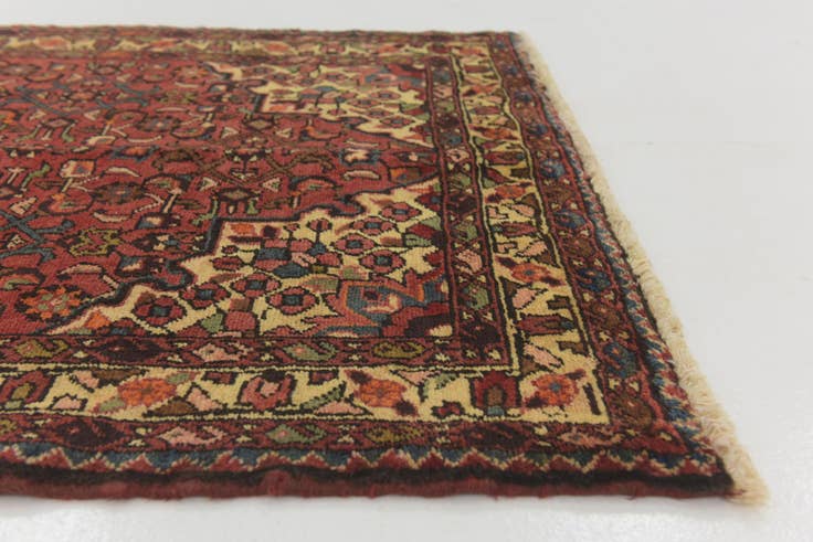 Detail image of 110cm x 320cm anudado a mano Hossainabad Alfombra Persa Lana Pasillera