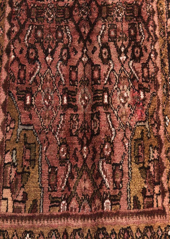 3' 7 x 10' 2 Hand Knotted Hossainabad Persian Wool Runner Rug