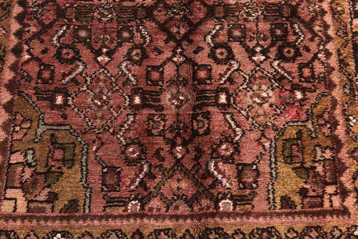 110cm x 310cm anudado a mano Hossainabad Alfombra Persa Lana Pasillera