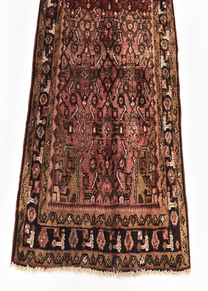 3' 7 x 10' 2 Hand Knotted Hossainabad Persian Wool Runner Rug