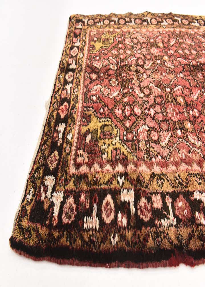 3' 7 x 10' 2 Hand Knotted Hossainabad Persian Wool Runner Rug