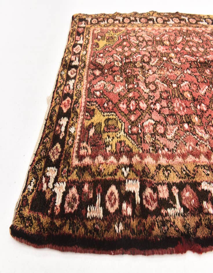 Detail image of 3' 7 x 10' 2 Hand Knotted Hossainabad Persian Wool Runner Rug